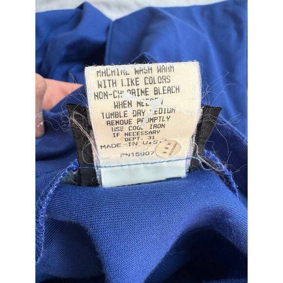 Vintage Royal Blue Midi Dress Made in the USA - Picture 8 of 10